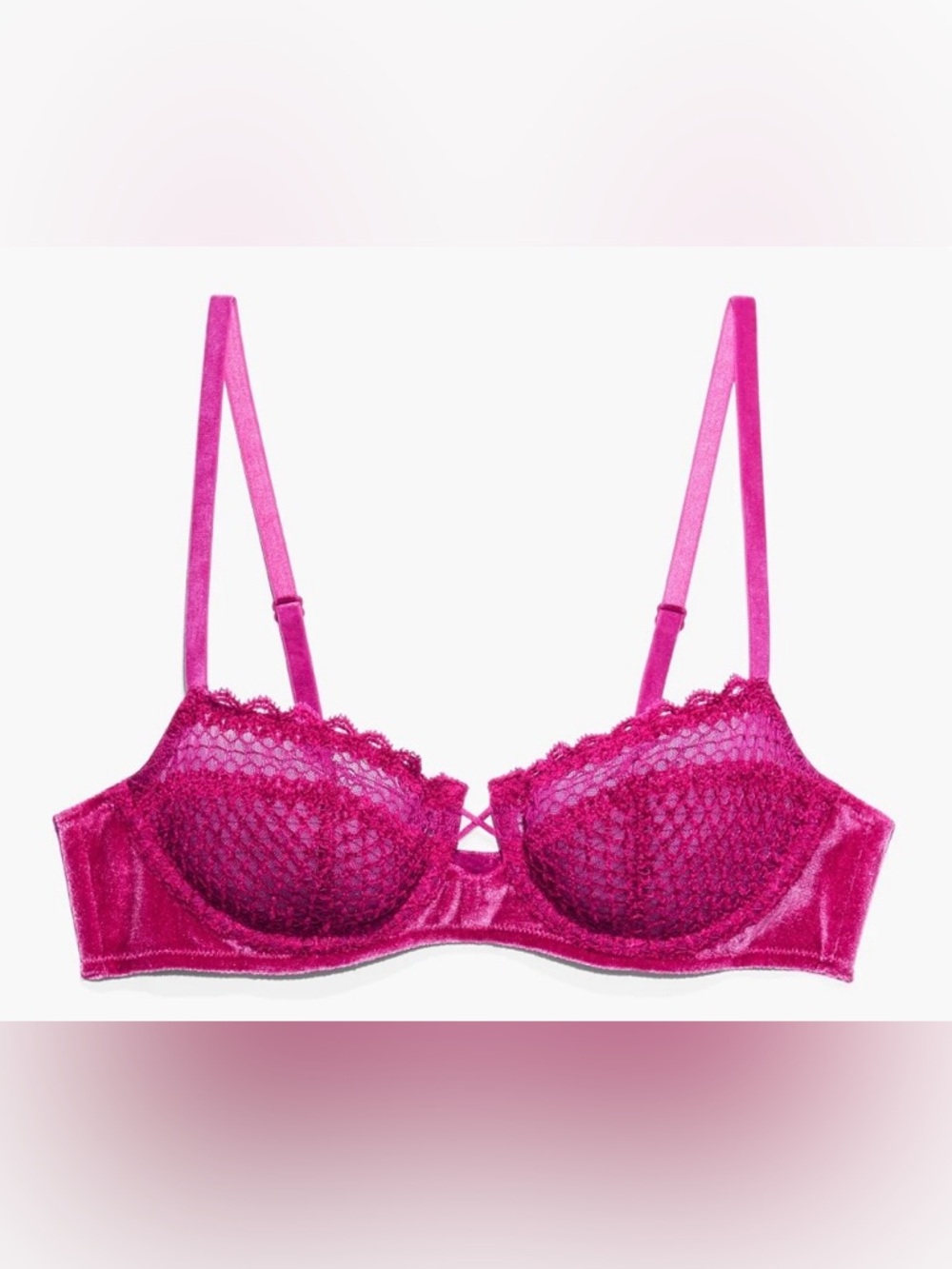 Savage X Fenty Velvet Lace Unlined Bra